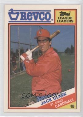 1988 Topps Revco League Leaders - Box Sets [Base] #4 - Jack Clark