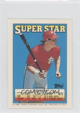 1988 Topps Super Star Sticker Back Cards - [Base] - Peeled #4 - Tom Herr