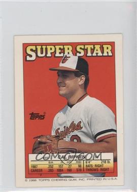 1988 Topps Super Star Sticker Back Cards - [Base] - Peeled #44 - Cal Ripken Jr.