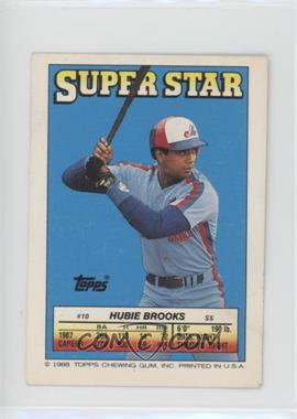 1988 Topps Super Star Sticker Back Cards - [Base] #10.160 - Hubie Brooks (Cal Ripken Jr. 160) [Good to VG‑EX]