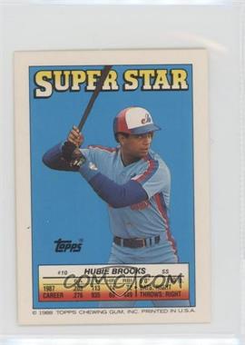 1988 Topps Super Star Sticker Back Cards - [Base] #10.244 - Hubie Brooks (Wade Boggs 244)
