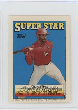 1988 Topps Super Star Sticker Back Cards - [Base] #12.74 - Ozzie Smith (Steve Sax 74, Dennis Eckersley 170)