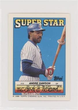 1988 Topps Super Star Sticker Back Cards - [Base] #13.101 - Andre Dawson (Dwight Gooden 101)