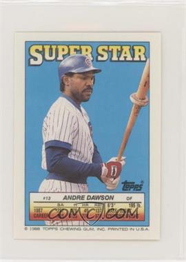1988 Topps Super Star Sticker Back Cards - [Base] #13.101 - Andre Dawson (Dwight Gooden 101)