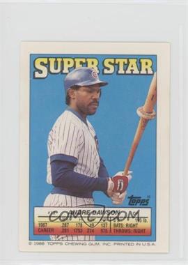 1988 Topps Super Star Sticker Back Cards - [Base] #13.7 - Andre Dawson (Nolan Ryan 7, Bert Blyleven 276)