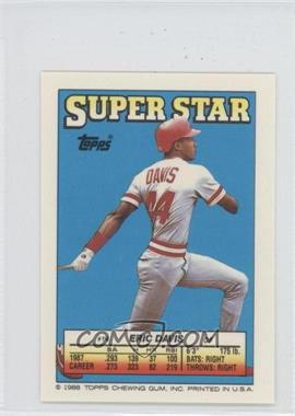 1988 Topps Super Star Sticker Back Cards - [Base] #14.135 - Eric Davis (Barry Bonds 135)