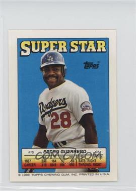 1988 Topps Super Star Sticker Back Cards - [Base] #15.234 - Pedro Guerrero (Julio Franco 234)