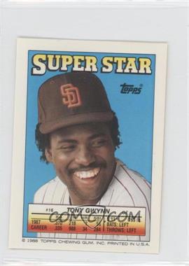 1988 Topps Super Star Sticker Back Cards - [Base] #16.41 - Tony Gwynn (Andres Thomas 41, Julio Franco 207)