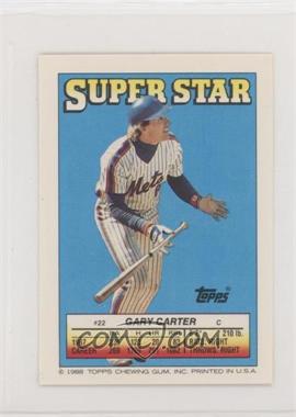 1988 Topps Super Star Sticker Back Cards - [Base] #22.115 - Gary Carter (Tony Gwynn 115)