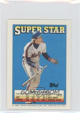 1988 Topps Super Star Sticker Back Cards - [Base] #22.115 - Gary Carter (Tony Gwynn 115)