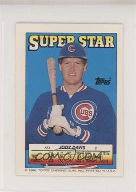 1988 Topps Super Star Sticker Back Cards - [Base] #23.156 - Jody Davis (Don Mattingly 156)