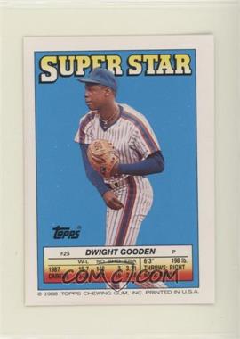 1988 Topps Super Star Sticker Back Cards - [Base] #25.159 - Dwight Gooden (Dave Winfield 159)