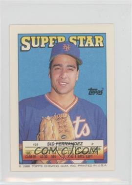 1988 Topps Super Star Sticker Back Cards - [Base] #28.70 - Sid Fernandez (Fernando Valenzuela 70)