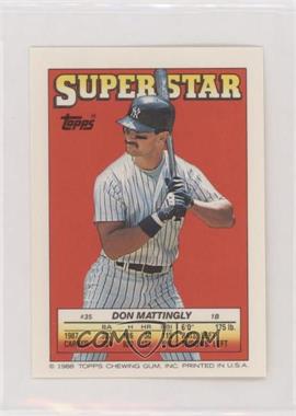 1988 Topps Super Star Sticker Back Cards - [Base] #35.102 - Don Mattingly (Kevin McReynolds 102, Tony Phillips 165)