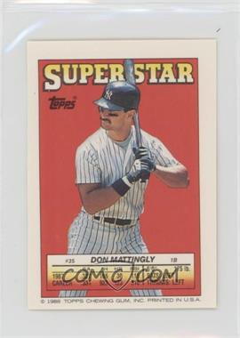 1988 Topps Super Star Sticker Back Cards - [Base] #35.102 - Don Mattingly (Kevin McReynolds 102, Tony Phillips 165)