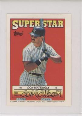 1988 Topps Super Star Sticker Back Cards - [Base] #35.274 - Don Mattingly (Kent Hrbek 274)