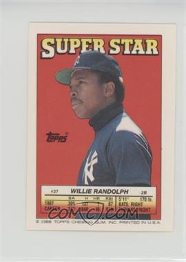 1988 Topps Super Star Sticker Back Cards - [Base] #37.243 - Willie Randolph (Larry Parrish 243)