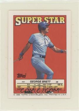 1988 Topps Super Star Sticker Back Cards - [Base] #41.273 - George Brett (Alan Trammell 273)