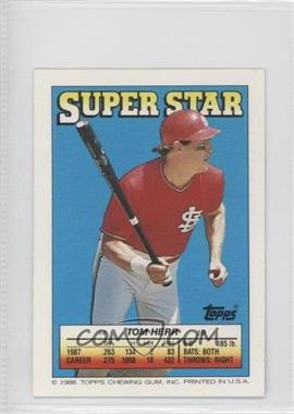 1988 Topps Super Star Sticker Back Cards - [Base] #4.155 - Tom Herr (Rickey Henderson 155)