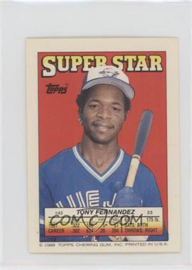 1988 Topps Super Star Sticker Back Cards - [Base] #43.72 - Tony Fernandez (Matt Young 72, Jay Howell 166)