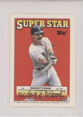 1988 Topps Super Star Sticker Back Cards - [Base] #50.206 - Dwight Evans (Scott Bailes 206, Casey Candaele 305)