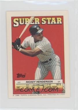 1988 Topps Super Star Sticker Back Cards - [Base] #51.126 - Rickey Henderson (Andy Van Slyke 126)