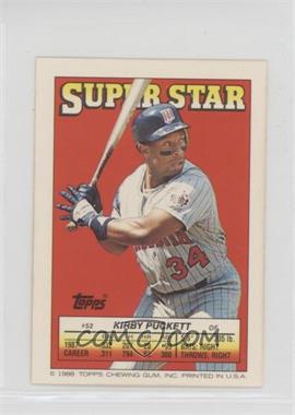 1988 Topps Super Star Sticker Back Cards - [Base] #52.17 - Kirby Puckett (Gary Gaetti 17)