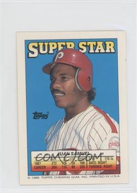 1988 Topps Super Star Sticker Back Cards - [Base] #5.35 - Juan Samuel (Glenn Davis 35)