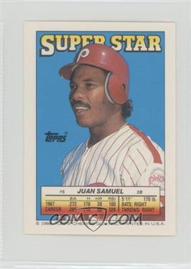 1988 Topps Super Star Sticker Back Cards - [Base] #5.51 - Juan Samuel (Joe Magrane 51, Darrell Evans 265)