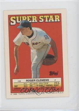 1988 Topps Super Star Sticker Back Cards - [Base] #58.56 - Roger Clemens (Andre Dawson 56)