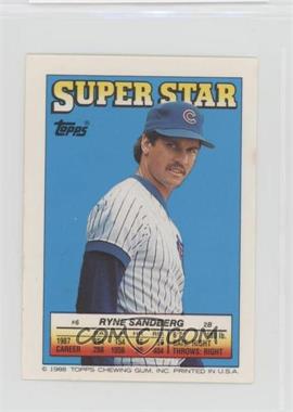 1988 Topps Super Star Sticker Back Cards - [Base] #6.137 - Ryne Sandberg (Nick Esasky 137, Cory Snyder 208) [Good to VG‑EX]