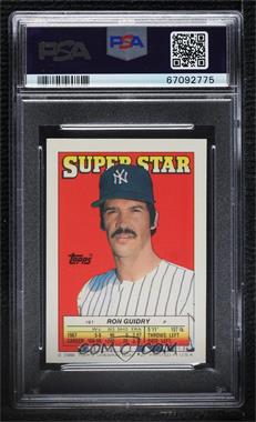 1988 Topps Super Star Sticker Back Cards - [Base] #61.44 - Ron Guidry (Tom Glavine 44, Dave Schmidt 226) [PSA 7 NM]