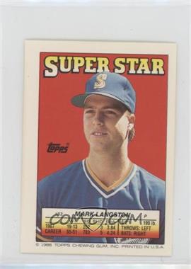 1988 Topps Super Star Sticker Back Cards - [Base] #63.115 - Mark Langston (Tony Gwynn 115)
