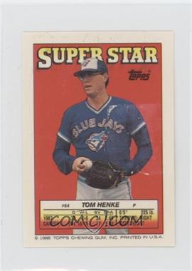 1988 Topps Super Star Sticker Back Cards - [Base] #64.16 - Tom Henke (Jeffrey Leonard 16)