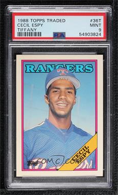 1988 Topps Traded - Box Set [Base] - Collector's Edition (Tiffany) #36T - Cecil Espy [PSA 9 MINT]