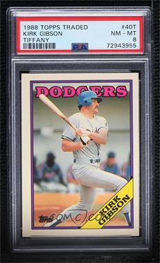 1988 Topps Traded - Box Set [Base] - Collector's Edition (Tiffany) #40T - Kirk Gibson [PSA 8 NM‑MT]