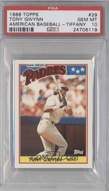 1988 Topps United Kingdom Minis - [Base] - Tiffany #29 - Tony Gwynn [PSA 10 GEM MT]