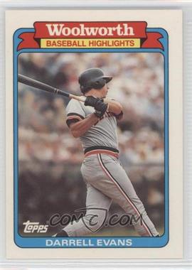 1988 Topps Woolworth Baseball Highlights - Woolworth (Box Set) [Base] #3 - Darrell Evans