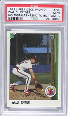 1988 Upper Deck Promos - [Base] #700.2 - Wally Joyner (Large hologram at bottom to edge) [PSA 9 MINT]