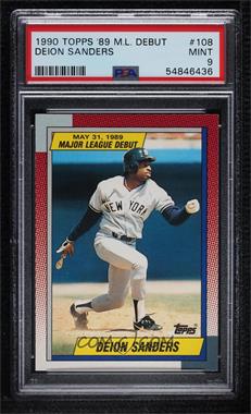 1989-90 Topps Major League Debut 1989 - Box Set [Base] #108 - Deion Sanders [PSA 9 MINT]