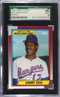 1989-90 Topps Major League Debut 1989 - Box Set [Base] #120 - Sammy Sosa [SGC 9 MINT]