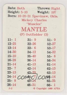 1989 APBA Baseball 1962 Season - [Base] #_MIMA - Mickey Mantle