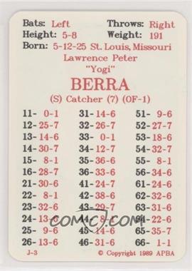 1989 APBA Baseball 1962 Season - [Base] #_YOBE - Yogi Berra