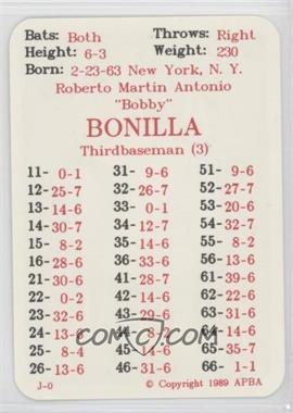 1989 APBA Baseball 1988 Season - [Base] #_BOBO - Bobby Bonilla