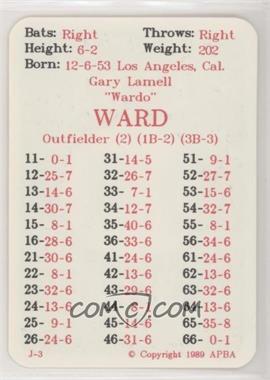 1989 APBA Baseball 1988 Season - [Base] #_GAWA - Gary Ward