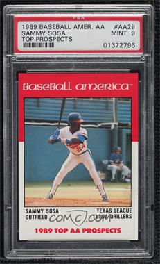 1989 Baseball America Top AA Prospects - [Base] #AA-29 - Sammy Sosa [PSA 9 MINT]
