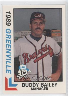 1989 Best Greenville Braves - [Base] #20 - Buddy Bailey