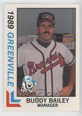 1989 Best Greenville Braves - [Base] #20 - Buddy Bailey