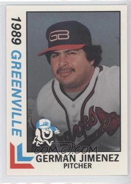 1989 Best Greenville Braves - [Base] #23 - German Jimenez