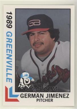 1989 Best Greenville Braves - [Base] #23 - German Jimenez